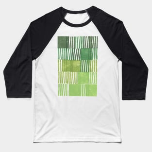 Modernist Block Gradient in Green Baseball T-Shirt